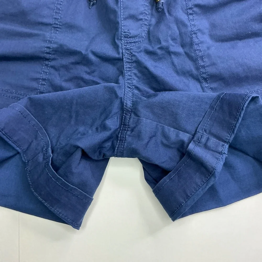 Sonoma Blue Utility Cargo Shorts Womens 10 Elastic Waist Drawstring Cuffed